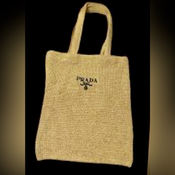 Brand New Prada Large Straw Textured Tote or Shoulder Bag GWP VIP - Picture 1 of 10
